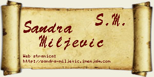 Sandra Miljević vizit kartica